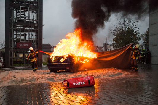 Vlitex PREMIUM Brandbegrenzungsdecke im Realeinsatz an Akku-Werkzeug