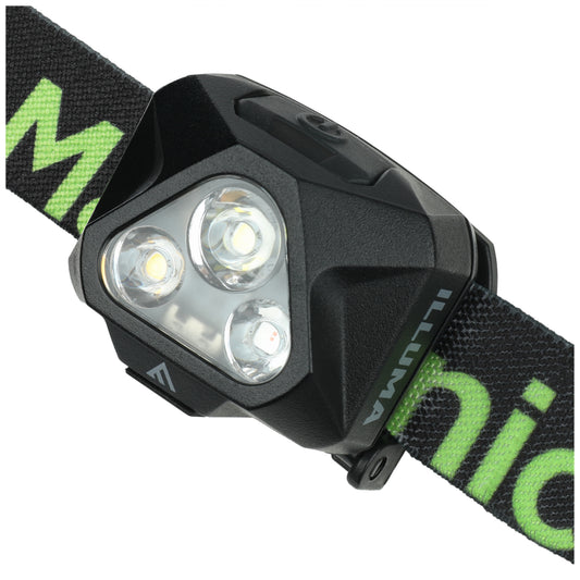Mactronic Illuma AHL0081 – Stirnlampe mit Kaltweiß/Warmweiß/Rot und ADS, 430 lm, IPX4 – Seitenansicht
