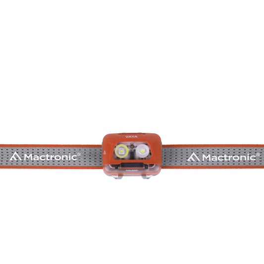 Mactronic Vaya AHL0091 – Stirnlampe Orange mit Spot/Flood/Combo und IPX8, 480 lm – Seitenansicht