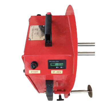 Mobile battery-powered hose reel for ABC fire hoses