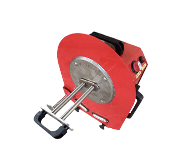 Mobile battery-powered hose reel for ABC fire hoses