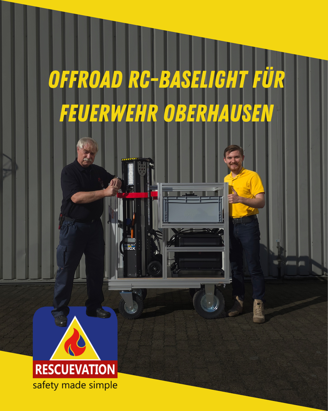 Neuer Rollcontainer mit Baselight-Modulen für die Feuerwehr Oberhausen im Einsatz