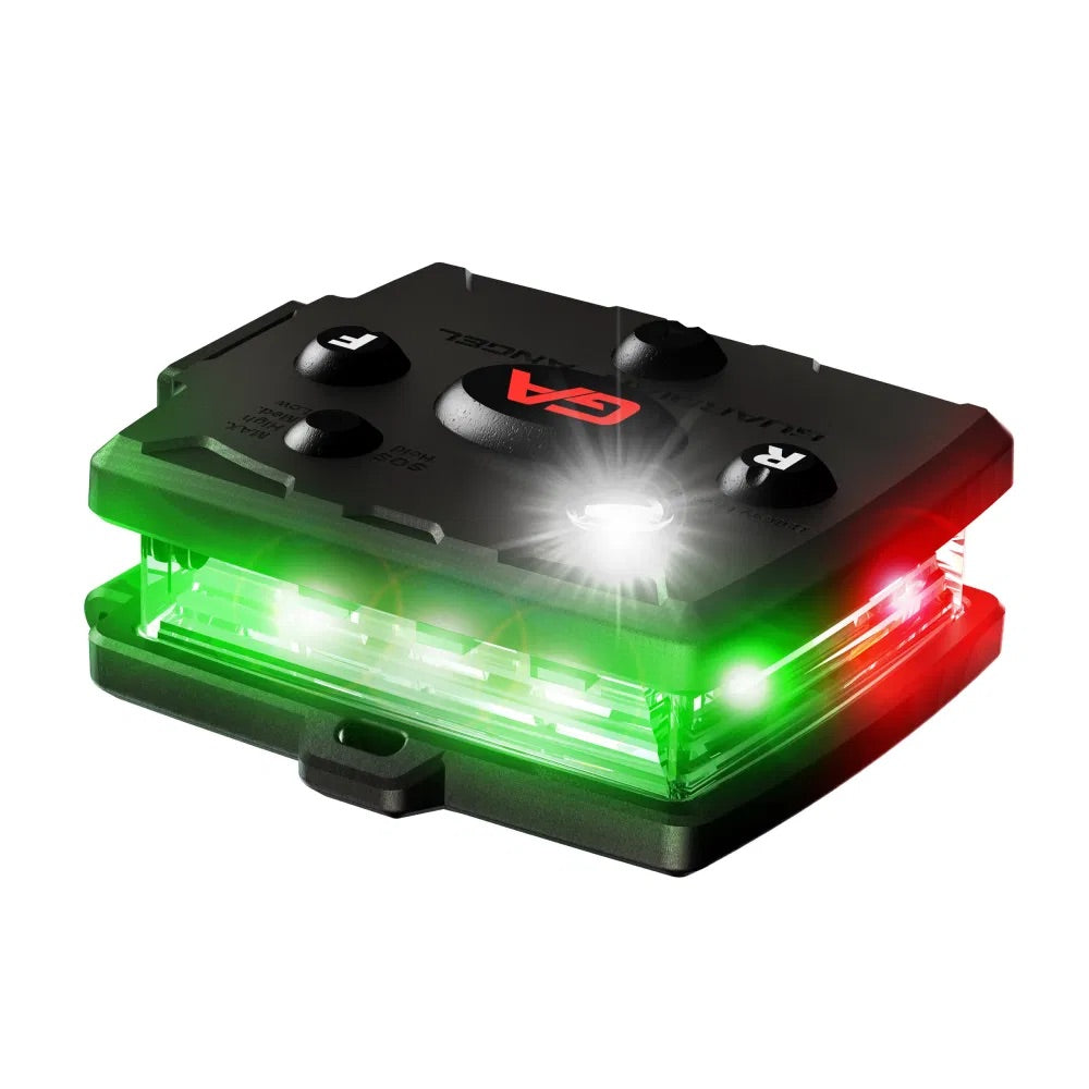 Guardian Angel Micro in Grün mit weißer Front-LED und rotem Heck-Segment