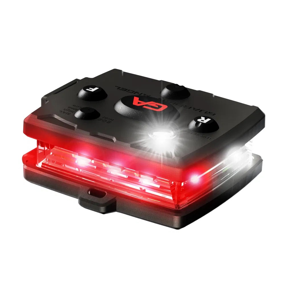 Guardian Angel Micro in Rot-Weiß mit leuchtenden LED-Leisten
