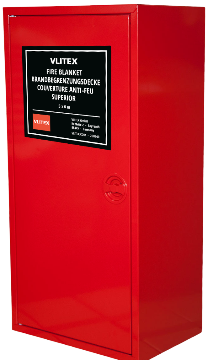 Vlitex SUPERIOR Brandbegrenzungsdecke, Aufkleber Metallbox 5 × 5,8 m