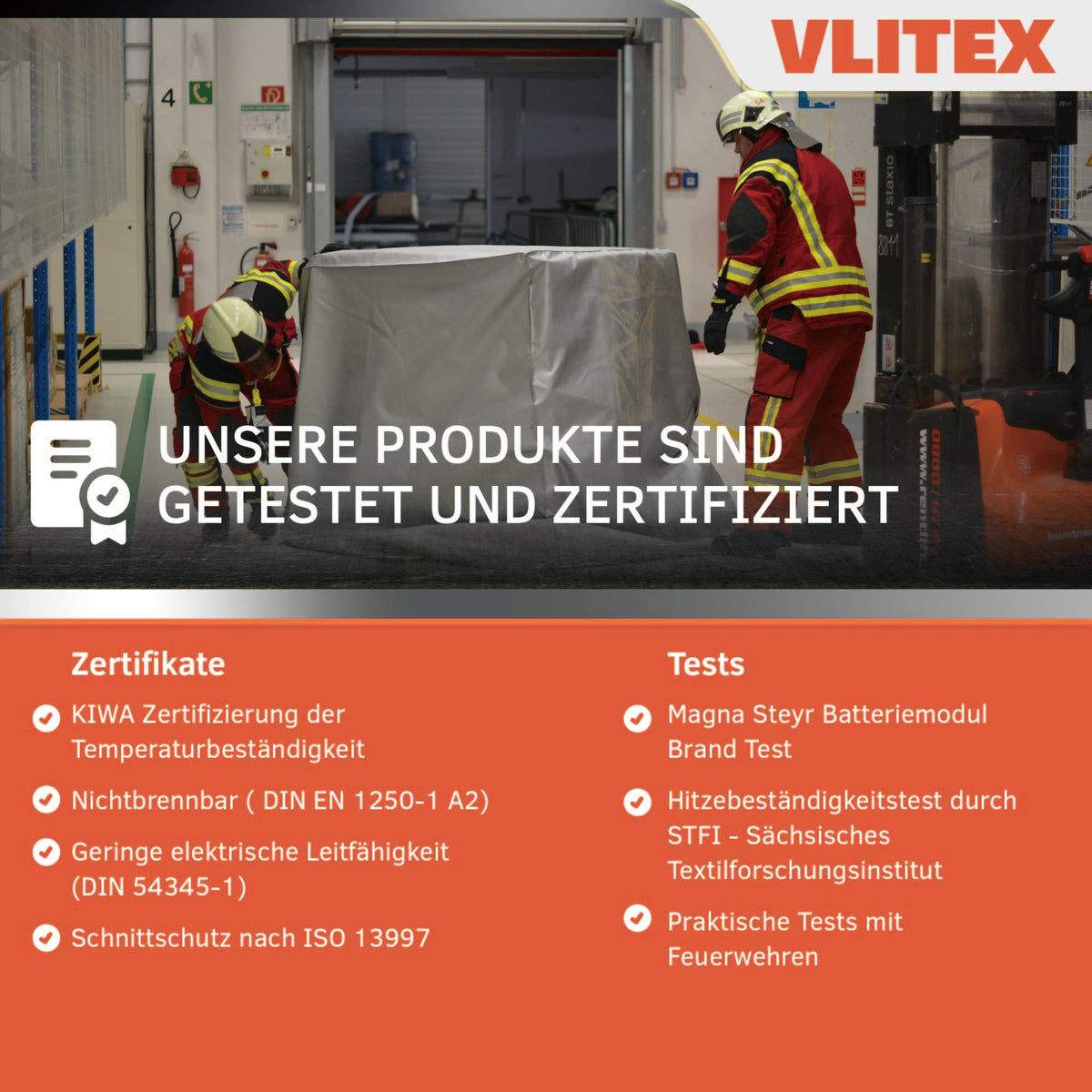 Vlitex PREMIUM Brandbegrenzungshaube, Detail Verschlussmechanik