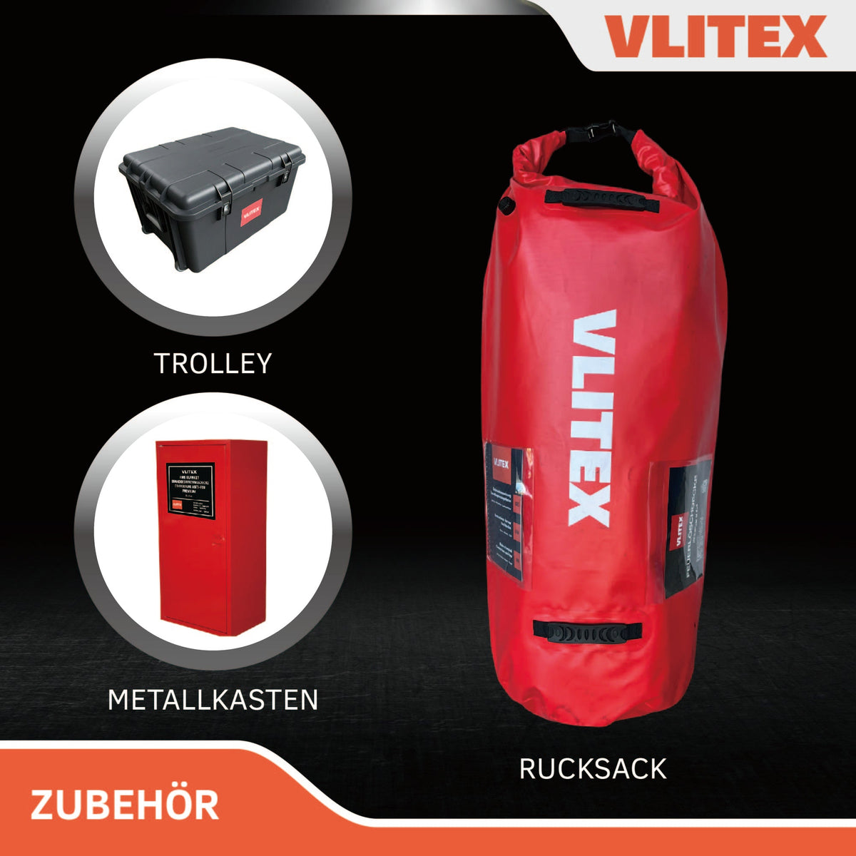 Vlitex PREMIUM Brandbegrenzungshaube, mit Akkutool im Inneren
