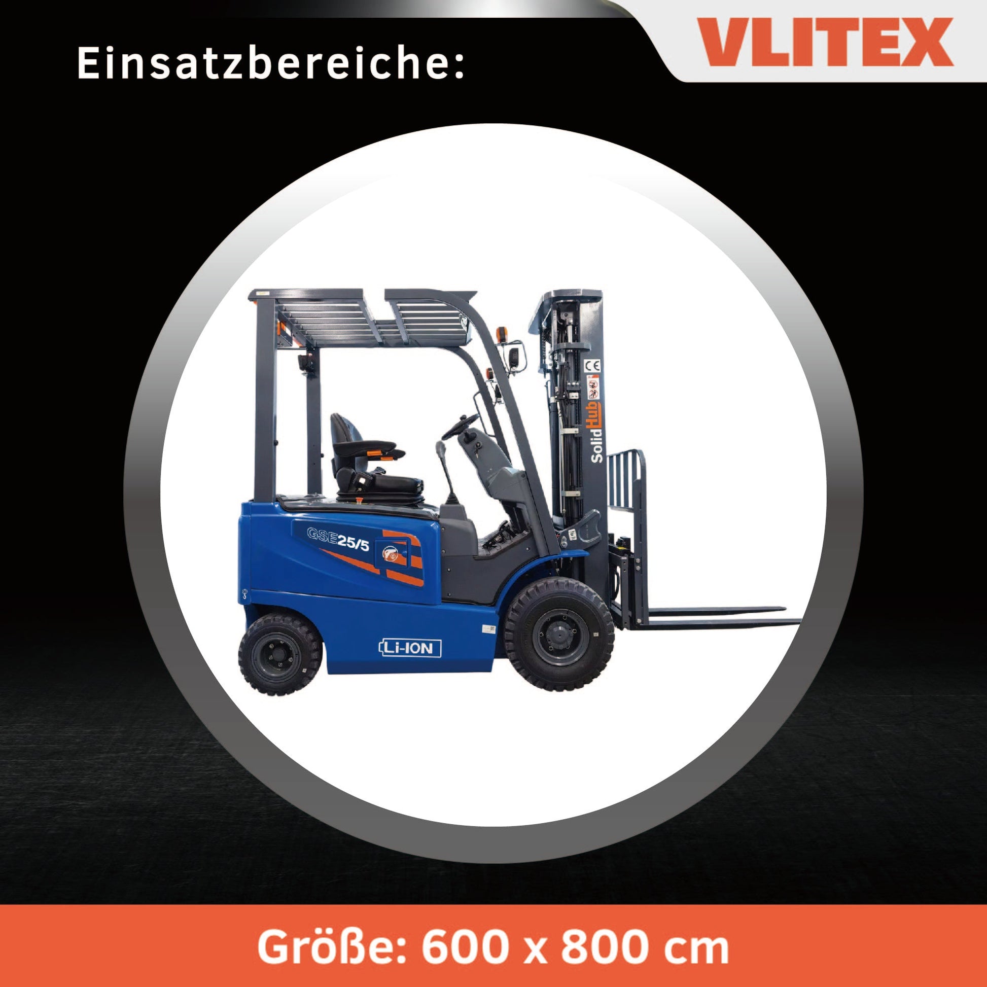 Vlitex PREMIUM Brandbegrenzungsdecke 6 × 8 m mit Teleskopstangen, Anwendungsbeispiel