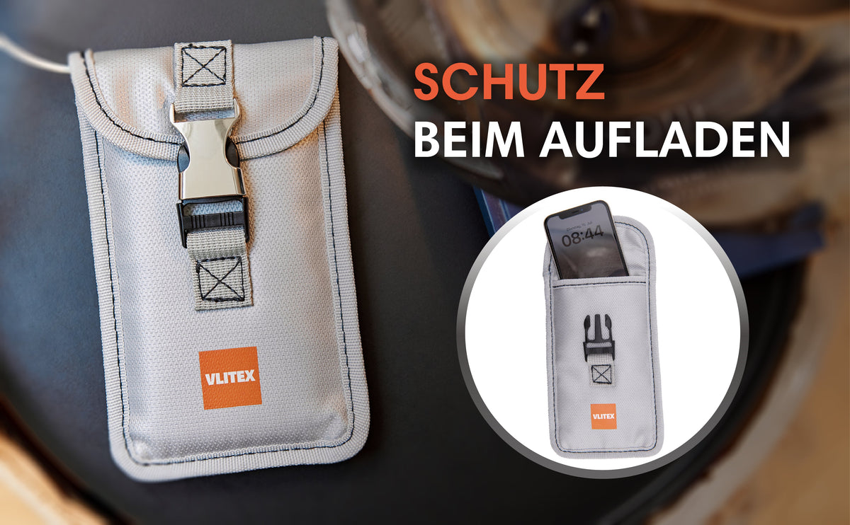Vlitex S Brandbegrenzungstasche, Anwendungs-Banner mit Produktdetail