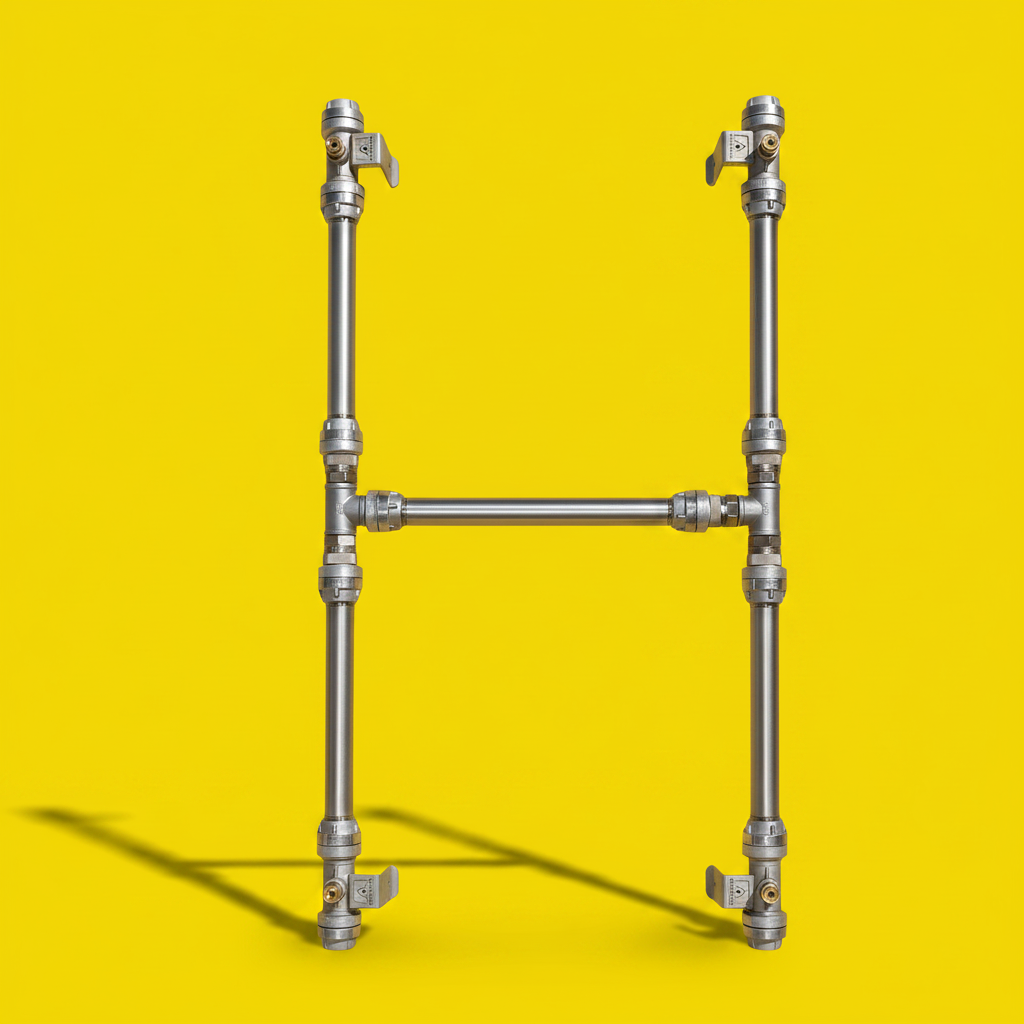 Auf dem Bild ist das freigestellte SnakE® Solid System zu sehen, welches dazu gedacht ist, unter Brandbegrenzungsdecken eine aktive Kühlung herbeizuführen. 

Das SnakE® Solid System basiert auf dem modularen Löschsystem SnakE® und verbindet die Düsenmodule über hitzebeständige V4A Rohrstücke.
