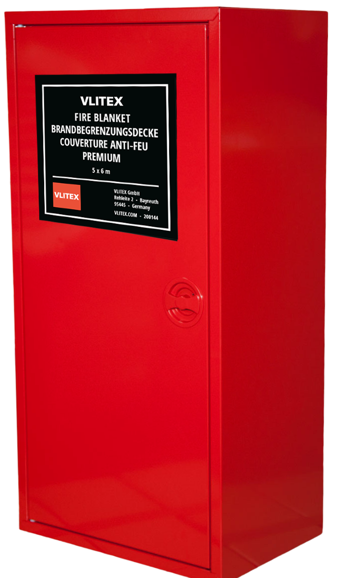 Vlitex PREMIUM Brandbegrenzungsdecke 5 × 6 m, Aufkleber Metallbox
