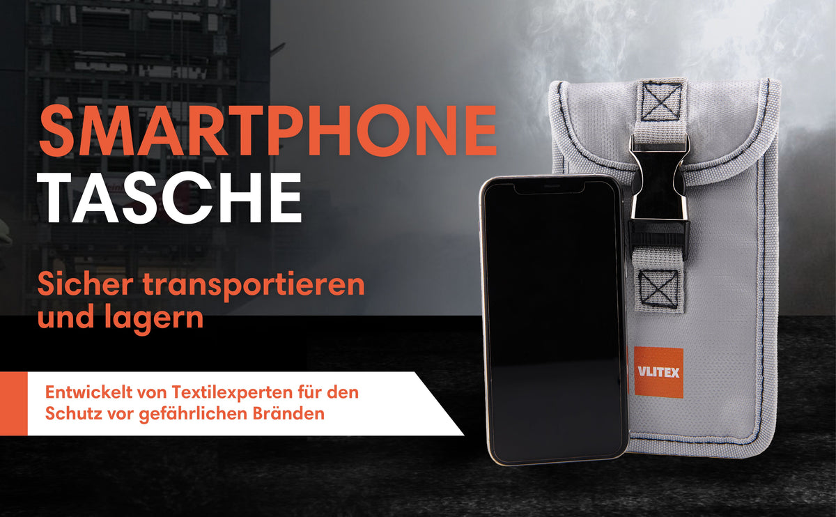 Vlitex S Brandbegrenzungstasche, Anwendungs-Banner mobile Akku-Sicherung