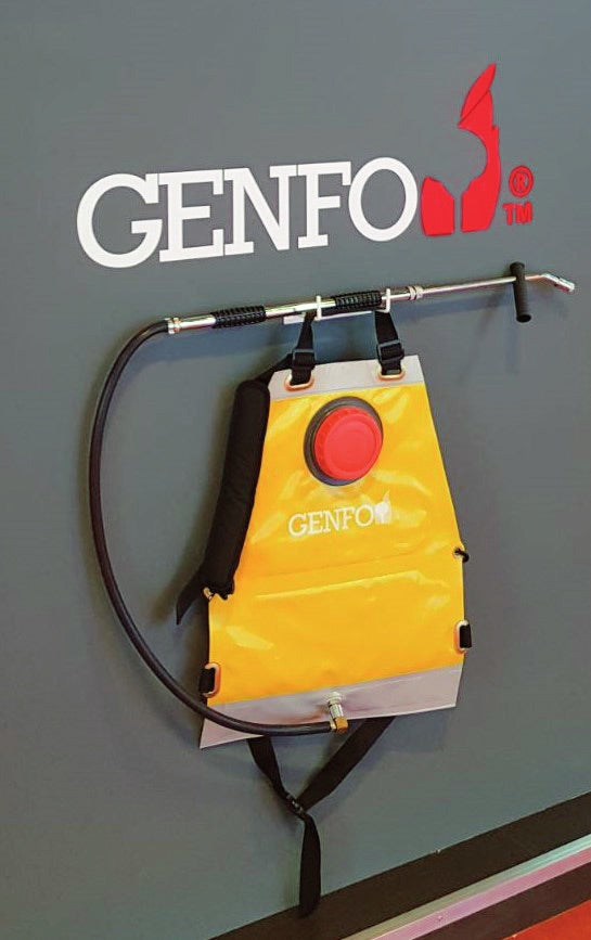 Löschrucksack GENFO Evo komplett mit abnehmbarer Handpumpe und Schlauch