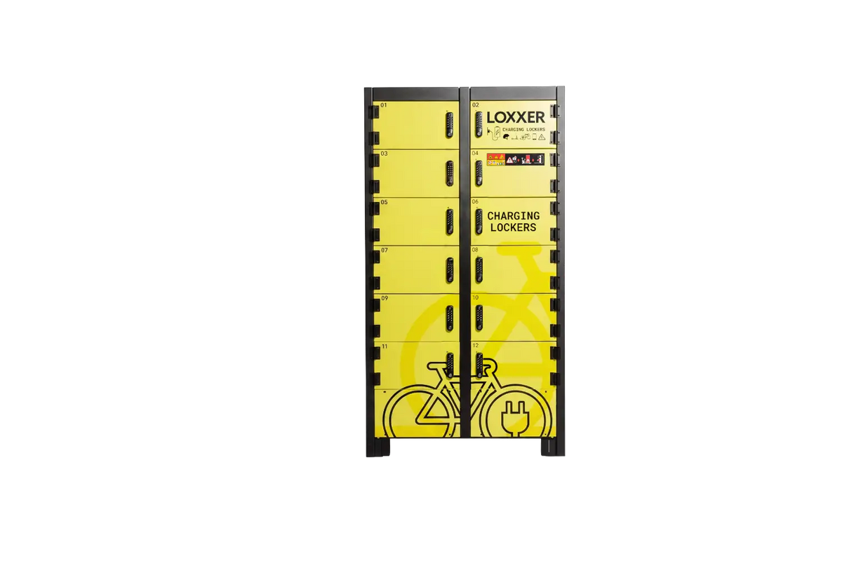 LOXXER LOX12 – Akku-Ladeschließfach mit 12 Fächern, freigestellt
