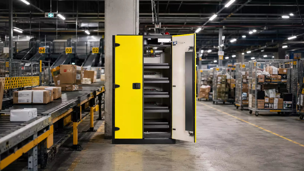 LOXK2000 VDMA Slide – Entnahme eines Akkus am Auszug