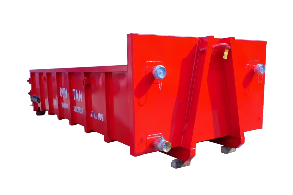 Tauchcontainer – Funktionsansicht mit geöffneter Rückseite