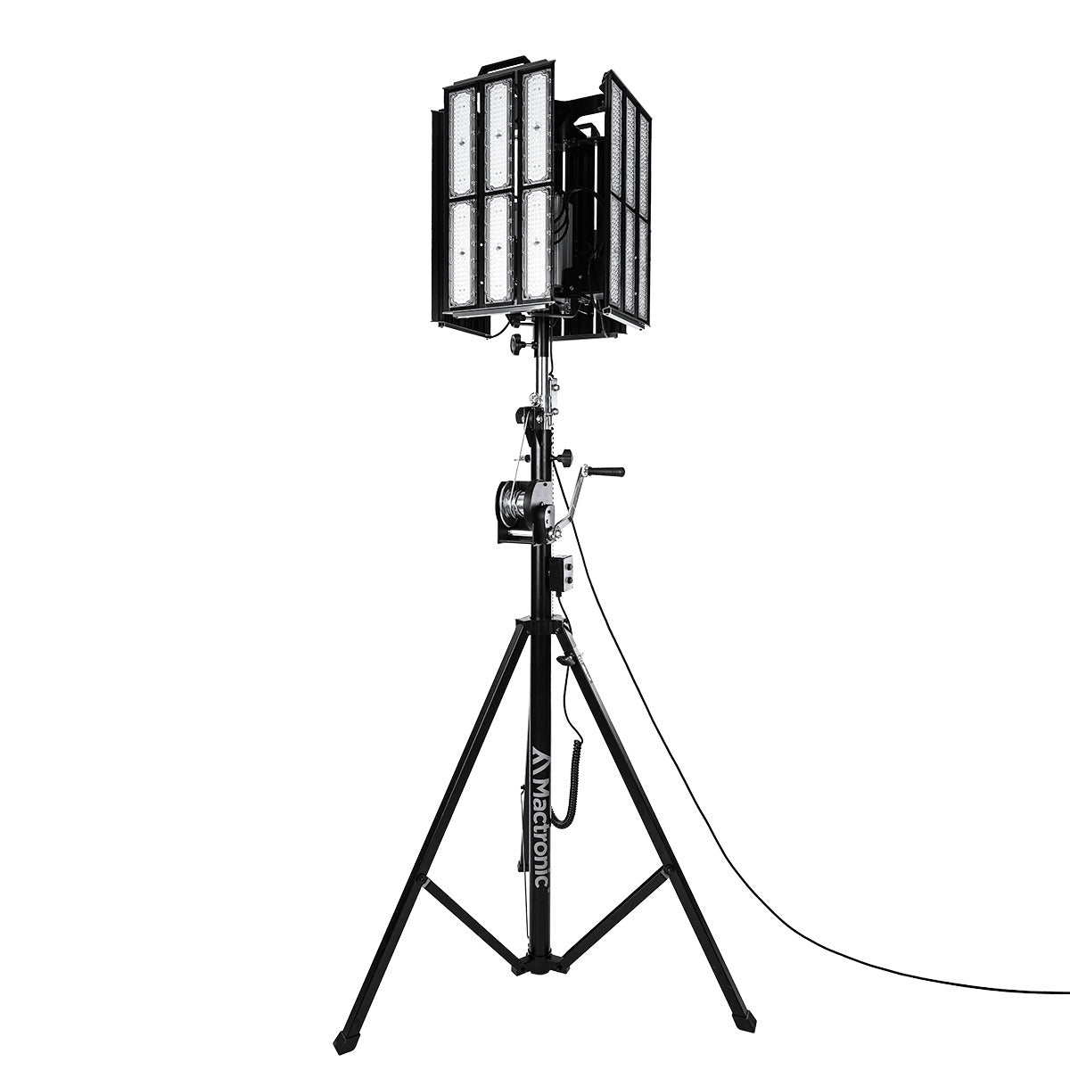 Mactronic HALO 100K – Profi-Flächenstrahler | 100.000 lm | IP65/IK08 | 24 Panels | Dimmbar – Seitenansicht
