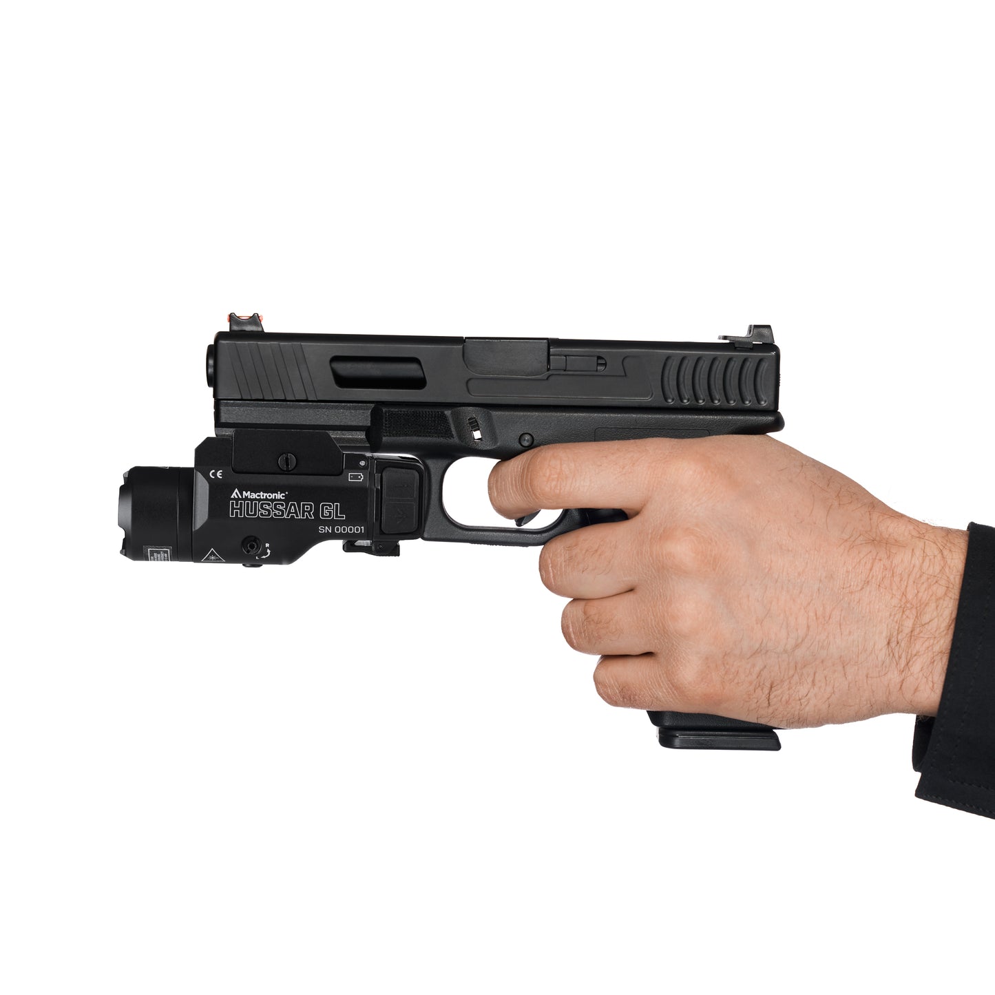 Mactronic Hussar GL THG0011 – Taktische Pistolenleuchte mit Grünlaser, 900 lm, IPX6