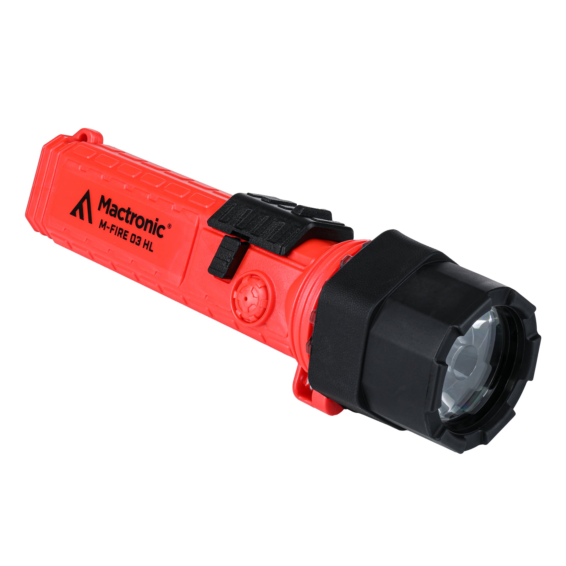 Mactronic M-FIRE 03 HL – ATEX-Taschenlampe | 400 lm | IPX7 | Zone 0 | Feuerwehr – Detailansicht