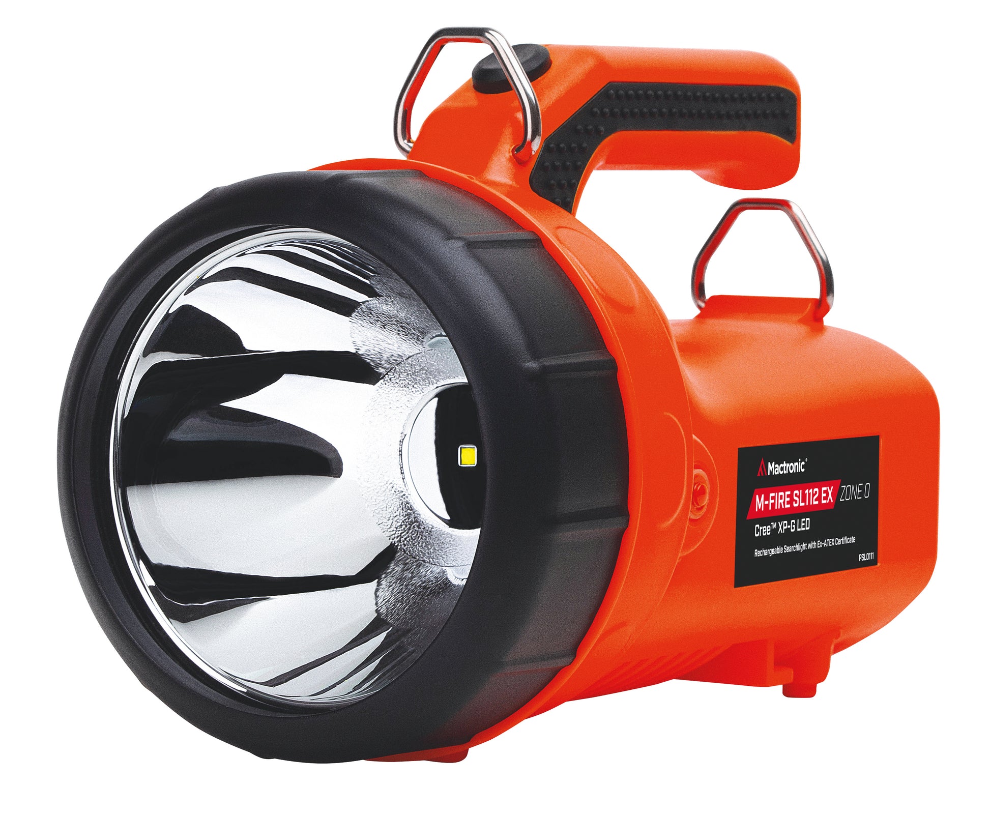 Mactronic M-FIRE SL112 Ex – ATEX-Suchscheinwerfer | 222 lm | 432 m | IP54 | Zone 0 – Detailansicht
