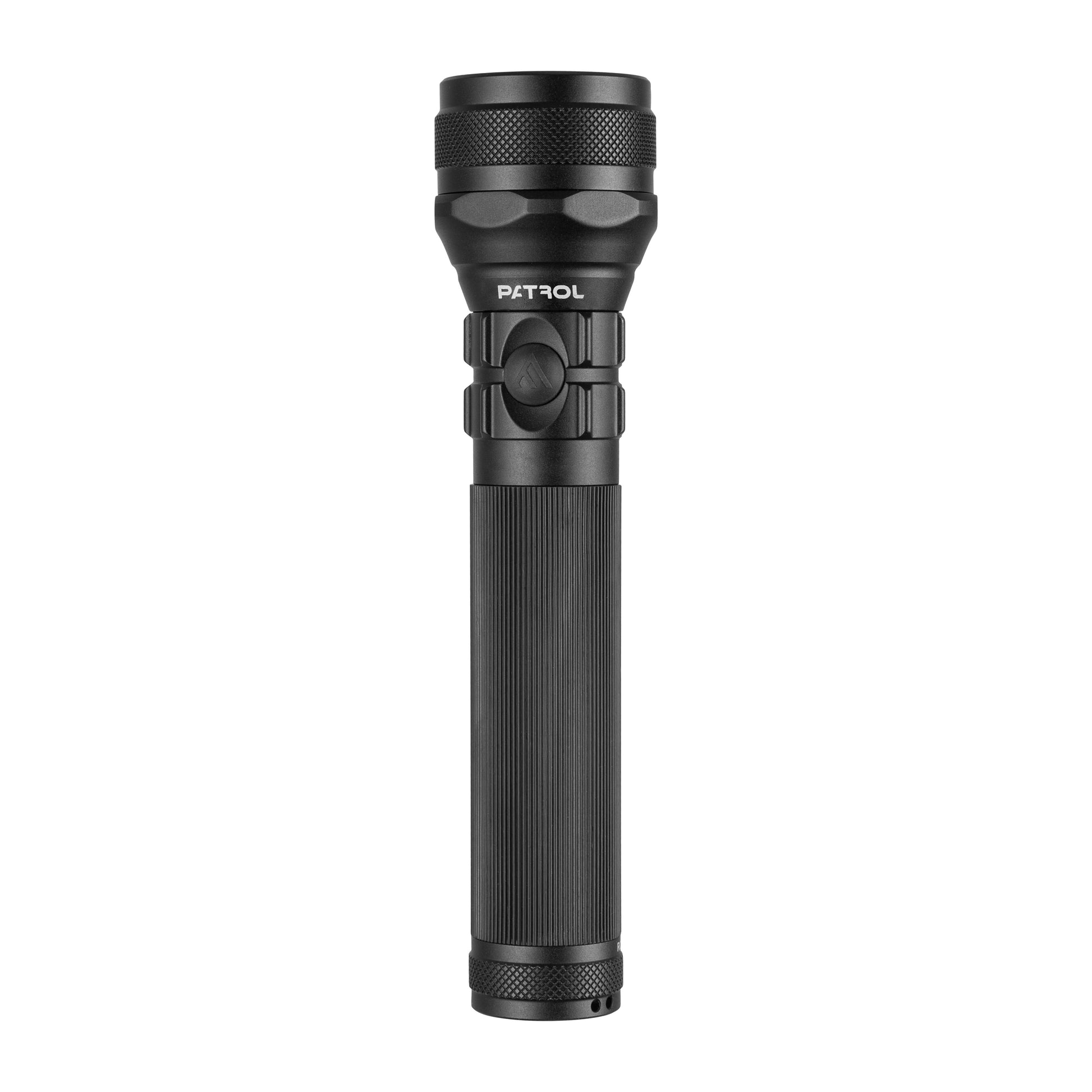 Mactronic Patrol LTD THH0055 – Profi-Taschenlampe für Strafverfolgung mit Doppelschalter, 1000 lm, IP68 – Rückansicht