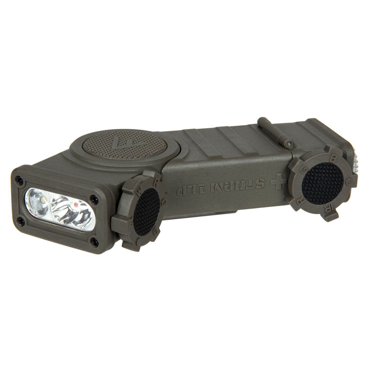 Mactronic Storm 1LP THL0051 – Taktisches Helmlichtsystem mit RGB+IR-Beacon und IFF, 90 lm, IP68, MIL-STD-810H – Seitenansicht
