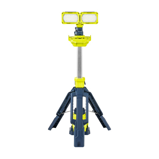 Mactronic Tower Beam – Portabler Stativ-Strahler | 12.000 lm | IP66 | Hybrid-Strom | 45 h – Seitenansicht