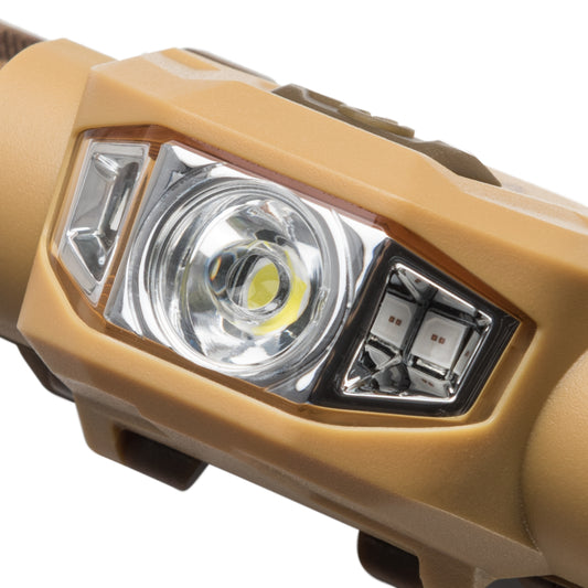 Mactronic Tundra THL0111 – Stirnlampe mit Weiß/Grün/Rot und 1×AA, 215 lm, IPX4 – Seitenansicht