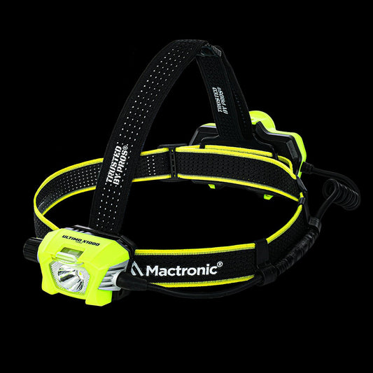Mactronic Ultimo X1000 PHL0012 – Industrie-Stirnlampe mit ADS und Rüklicht, 1000 lm, IPX5 – Seitenansicht