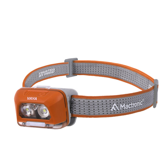Mactronic Vaya AHL0091 – Stirnlampe Orange mit Spot/Flood/Combo und IPX8, 480 lm