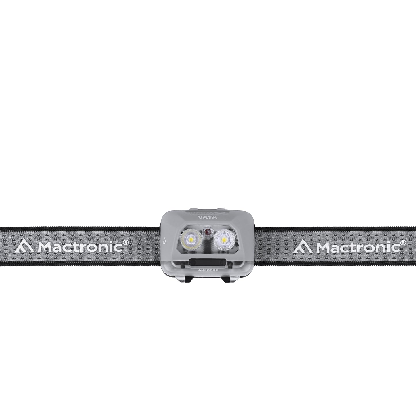 Mactronic Vaya AHL0092 – Stirnlampe Grau mit Spot/Flood/Combo und IPX8, 480 lm – Seitenansicht