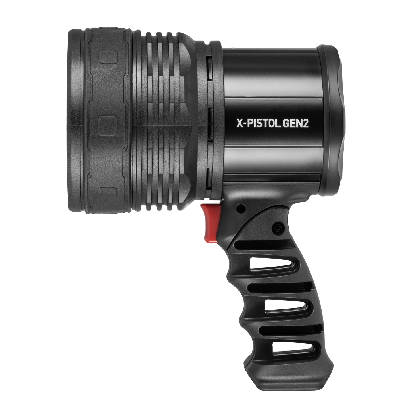 Mactronic X-Pistol GEN2 – Suchscheinwerfer 1500 lm / 530 m (Li-Ion) – Rückansicht