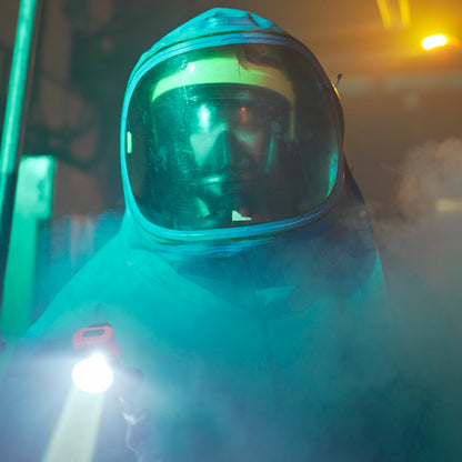 Mactronic M-FIRE GUARDIAN XW – ATEX-Winkelleuchte mit Weißlicht-Flutlicht | 240 lm | IP67 | Zone 0 | Wiederaufl – Rückansicht