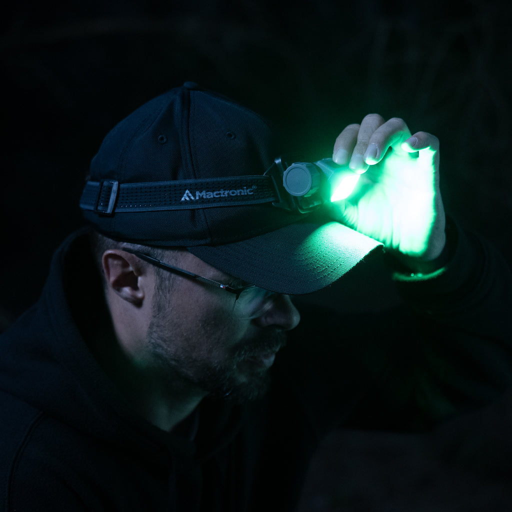 Mactronic Prism THL0141 – Taktische Stirnlampe mit NVG-Halterung und RGB, 650 lm, IPX7