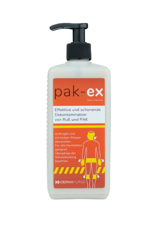 pak-ex Die Nr. 1 gegen krebserregende PAK auf der Haut - pak-ex 1000ml Pumpspender PAK-Dekontamination