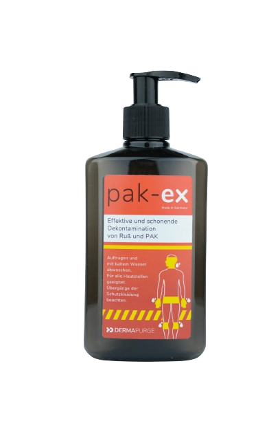 pak-ex Die Nr. 1 gegen krebserregende PAK auf der Haut - pak-ex 250ml Einheit PAK-Dekontamination